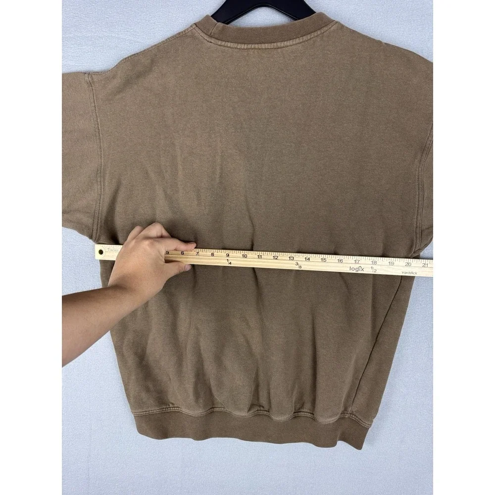Vintage Adidas Logo Brown Crewneck Sweatshirt Mens Size Large 90s Casual Retro